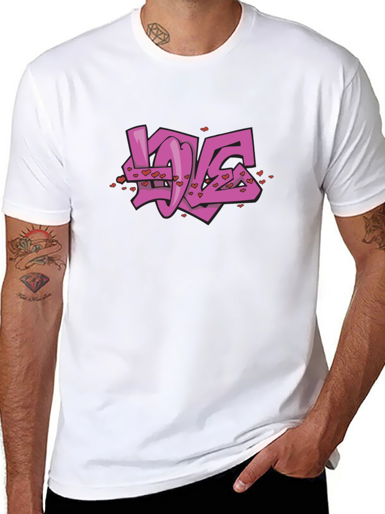 Love Graffiti Graphic T-Shirt - Soft Cotton Blend