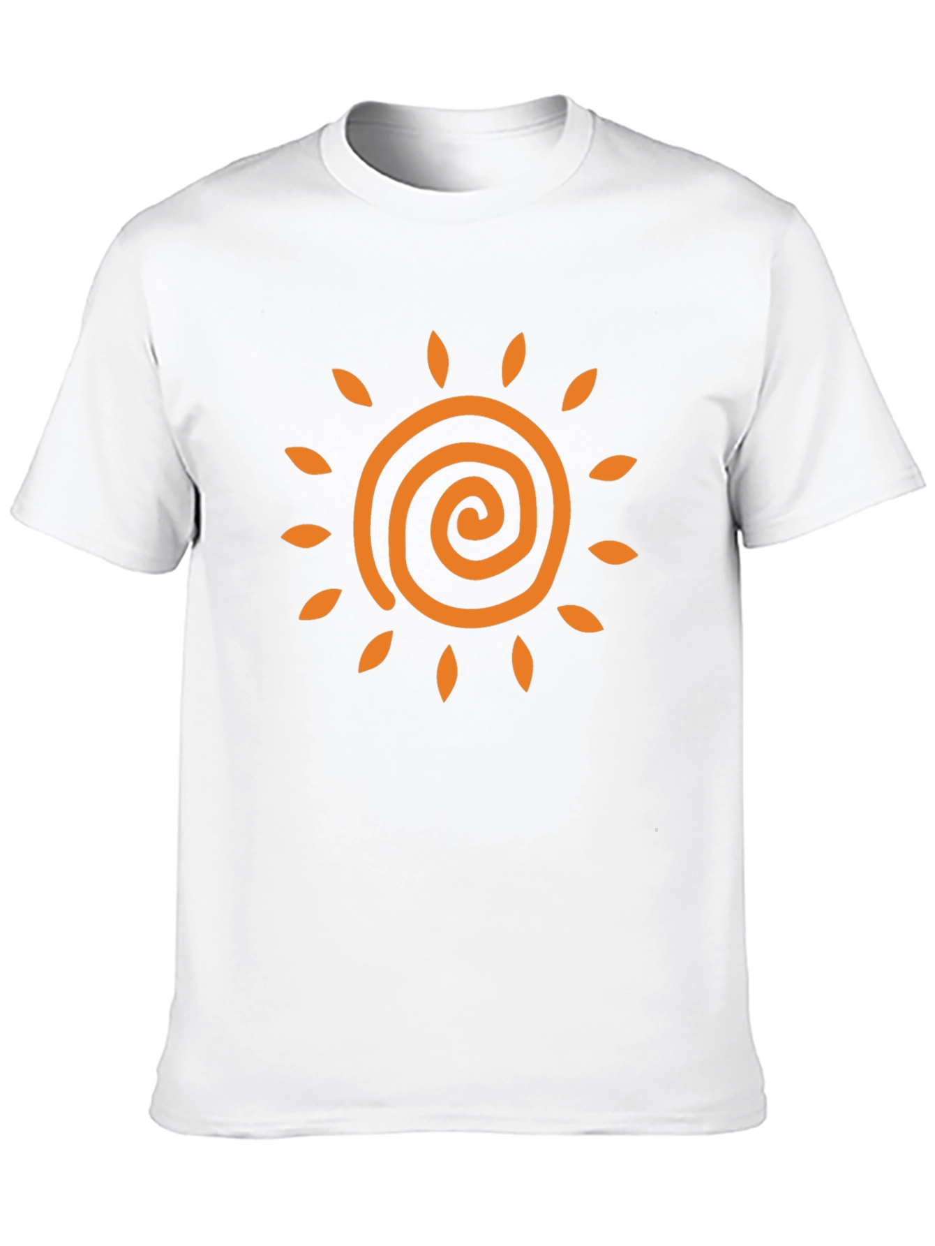 Sun Spiral Graphic Tee - Black Casual T-Shirt