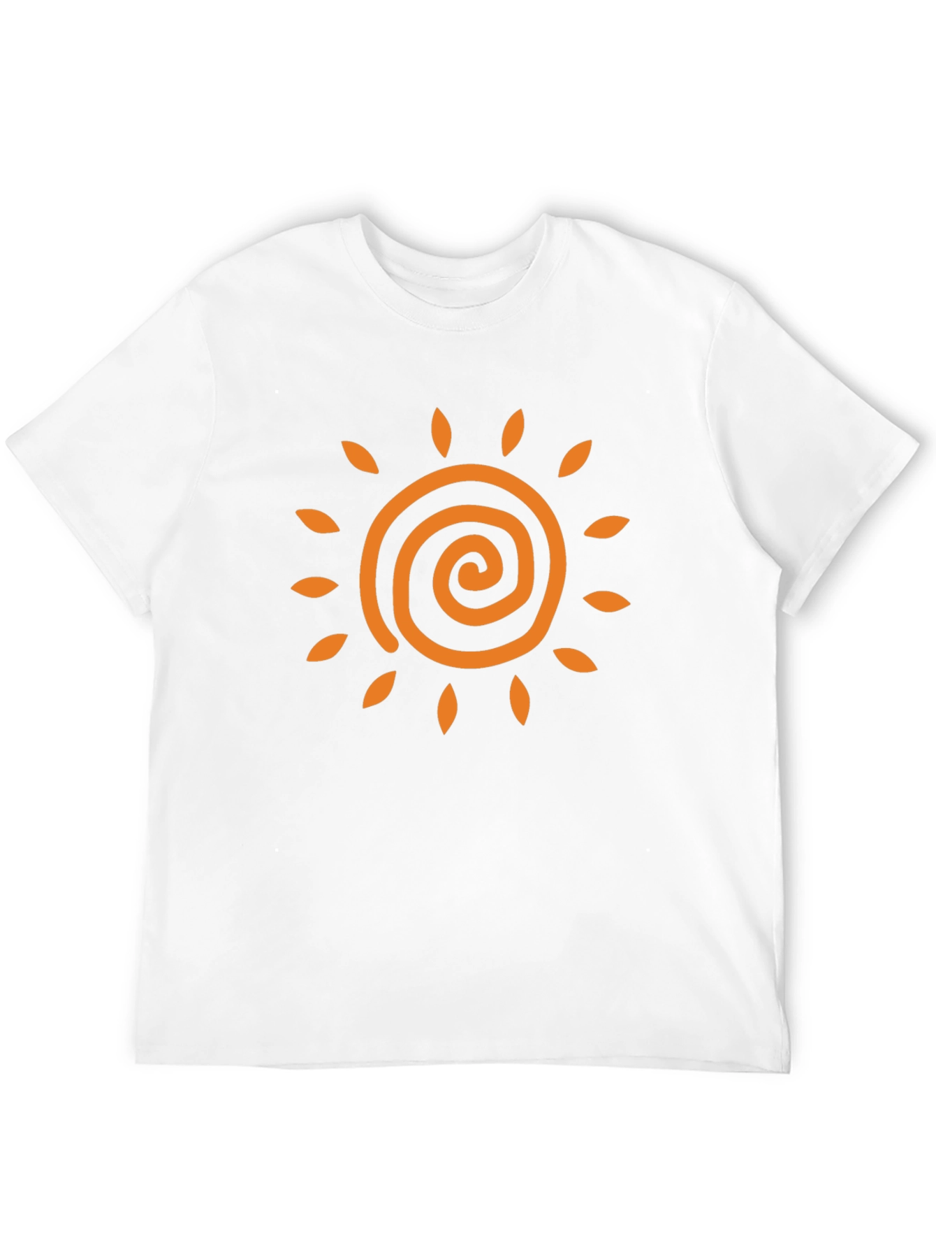 Sun Spiral Graphic Tee - Black Casual T-Shirt