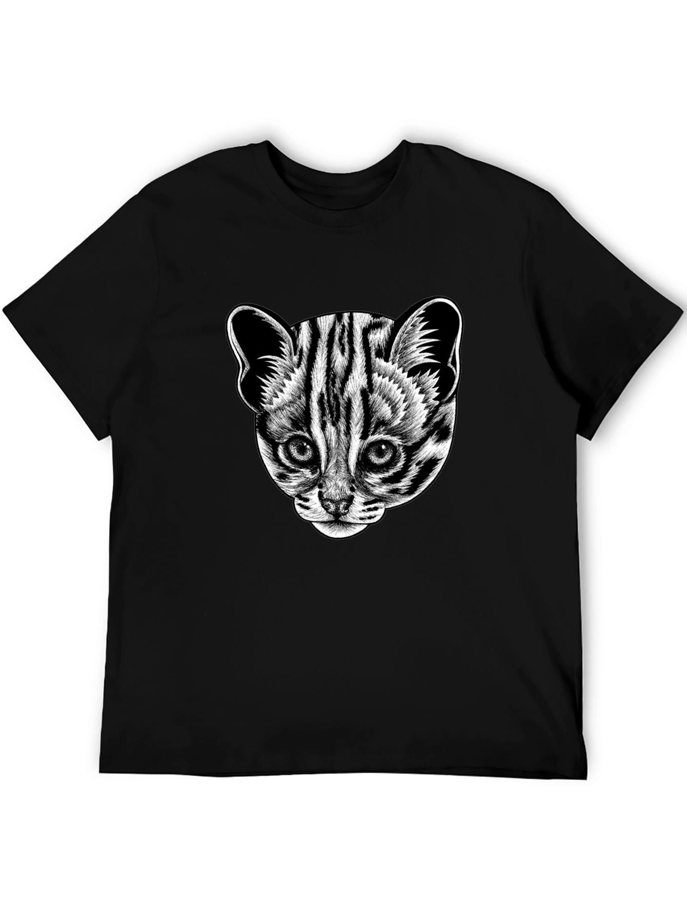 Leopard Cat Graphic Tee - Cool Animal Print T-Shirt