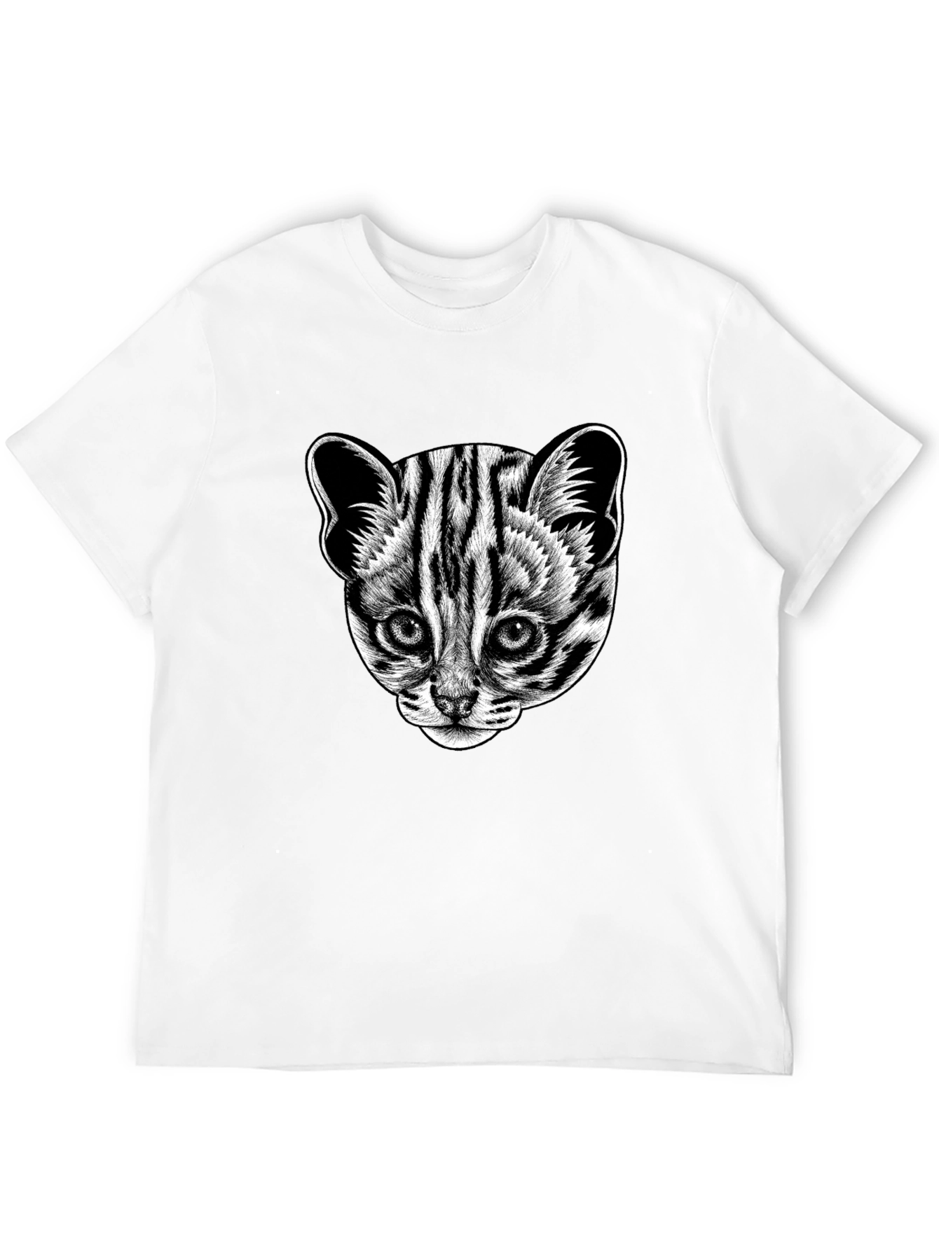 Leopard Cat Graphic Tee - Cool Animal Print T-Shirt