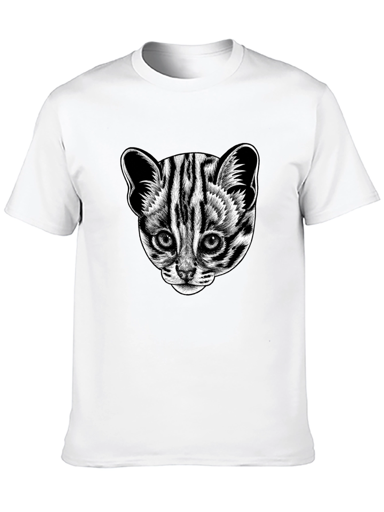 Leopard Cat Graphic Tee - Cool Animal Print T-Shirt