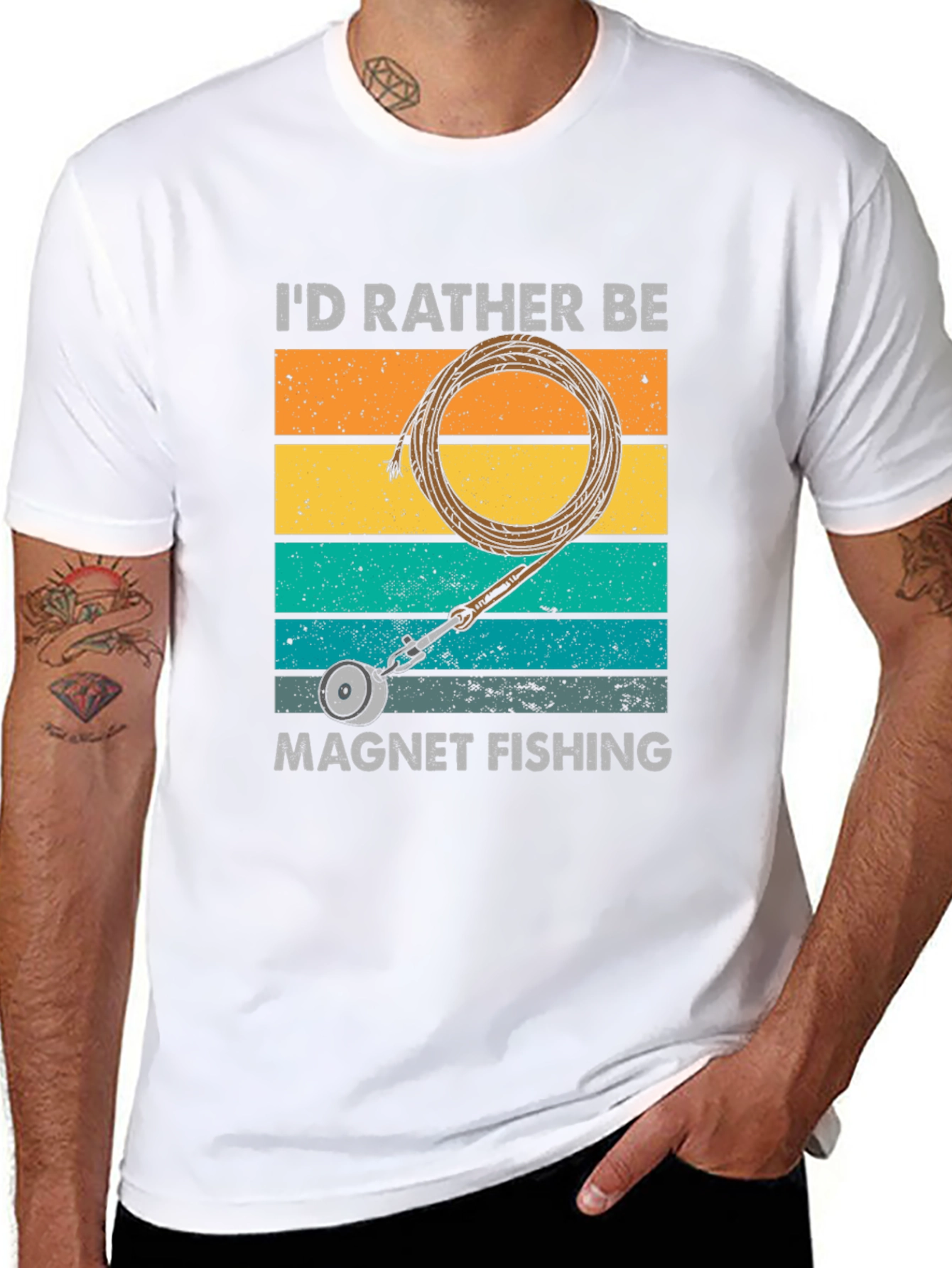 Magnet Fishing T-Shirt - Retro Design
