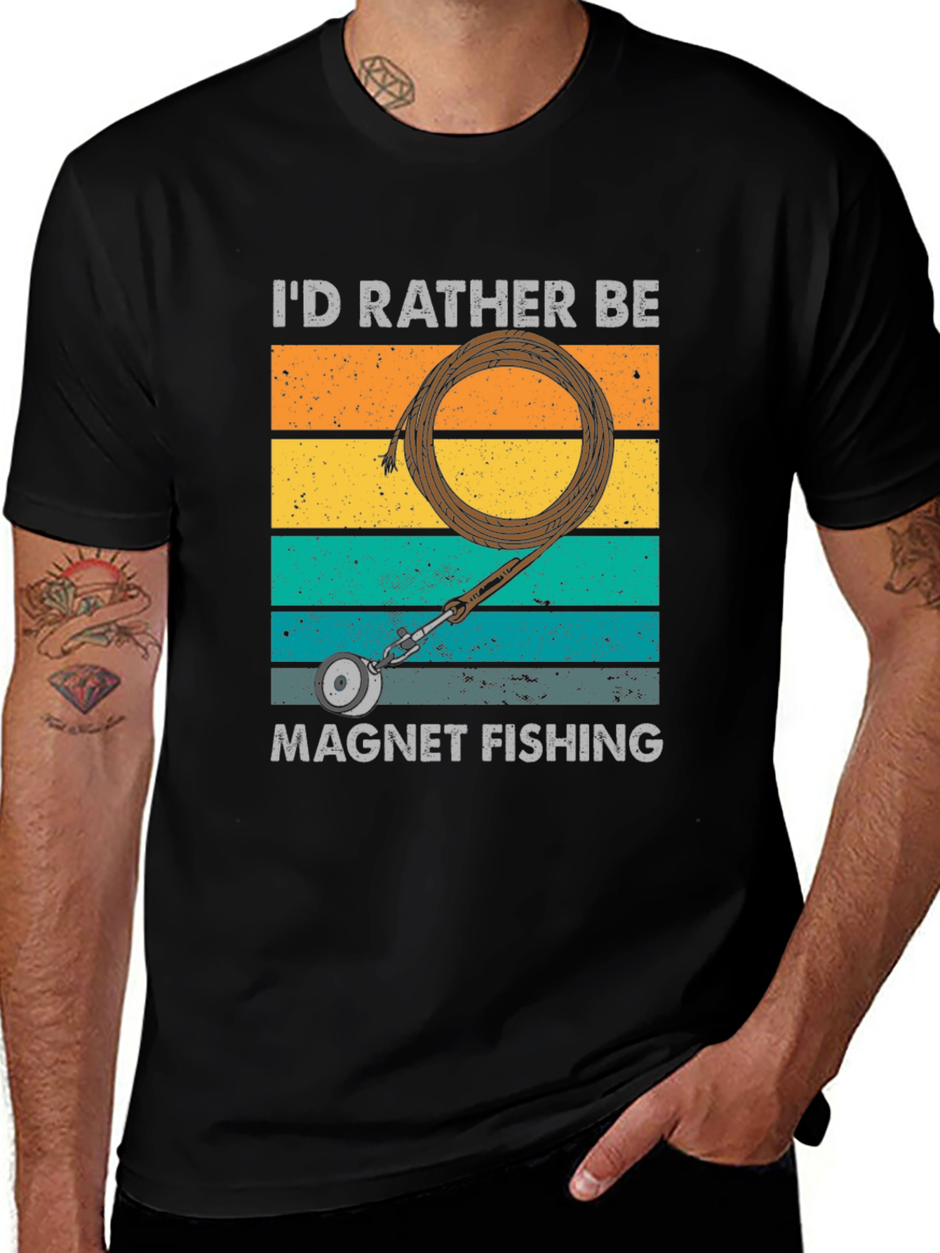 Magnet Fishing T-Shirt - Retro Design