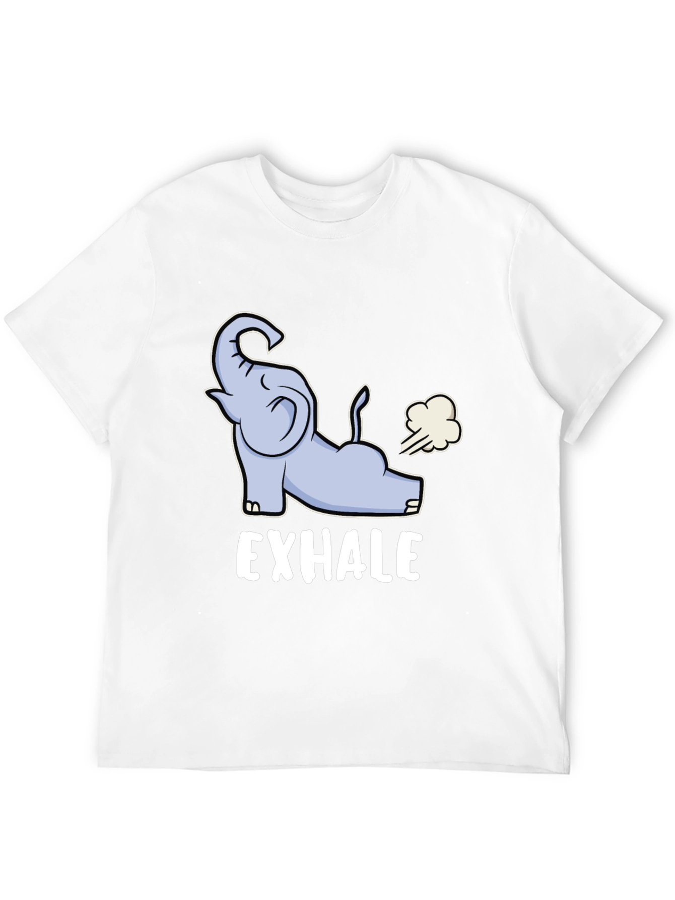 Exhale Elephant Graphic Tee - Casual Comfort