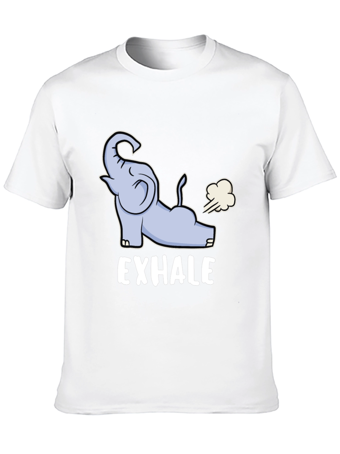 Exhale Elephant Graphic Tee - Casual Comfort