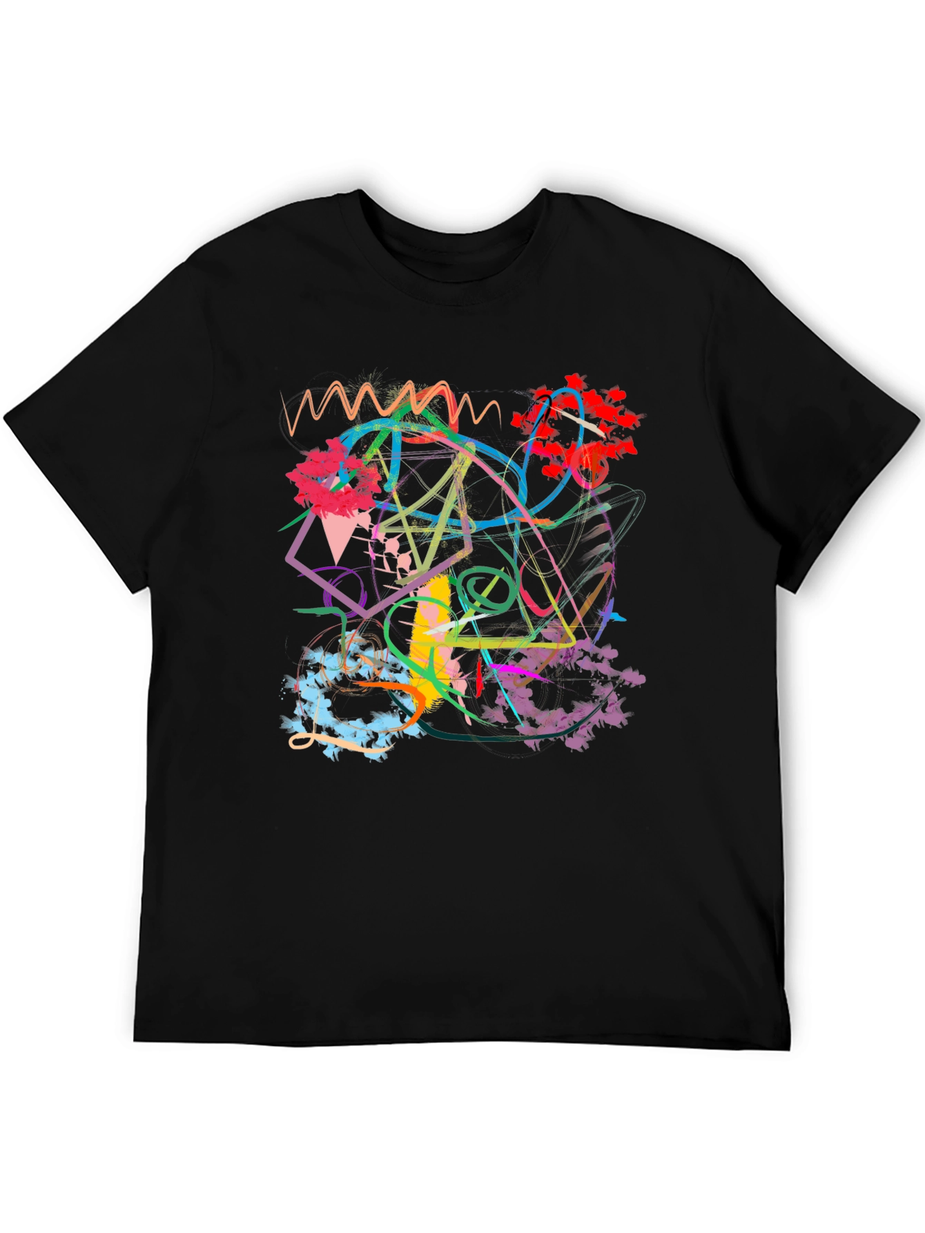 Abstract Art Graphic Black T-Shirt