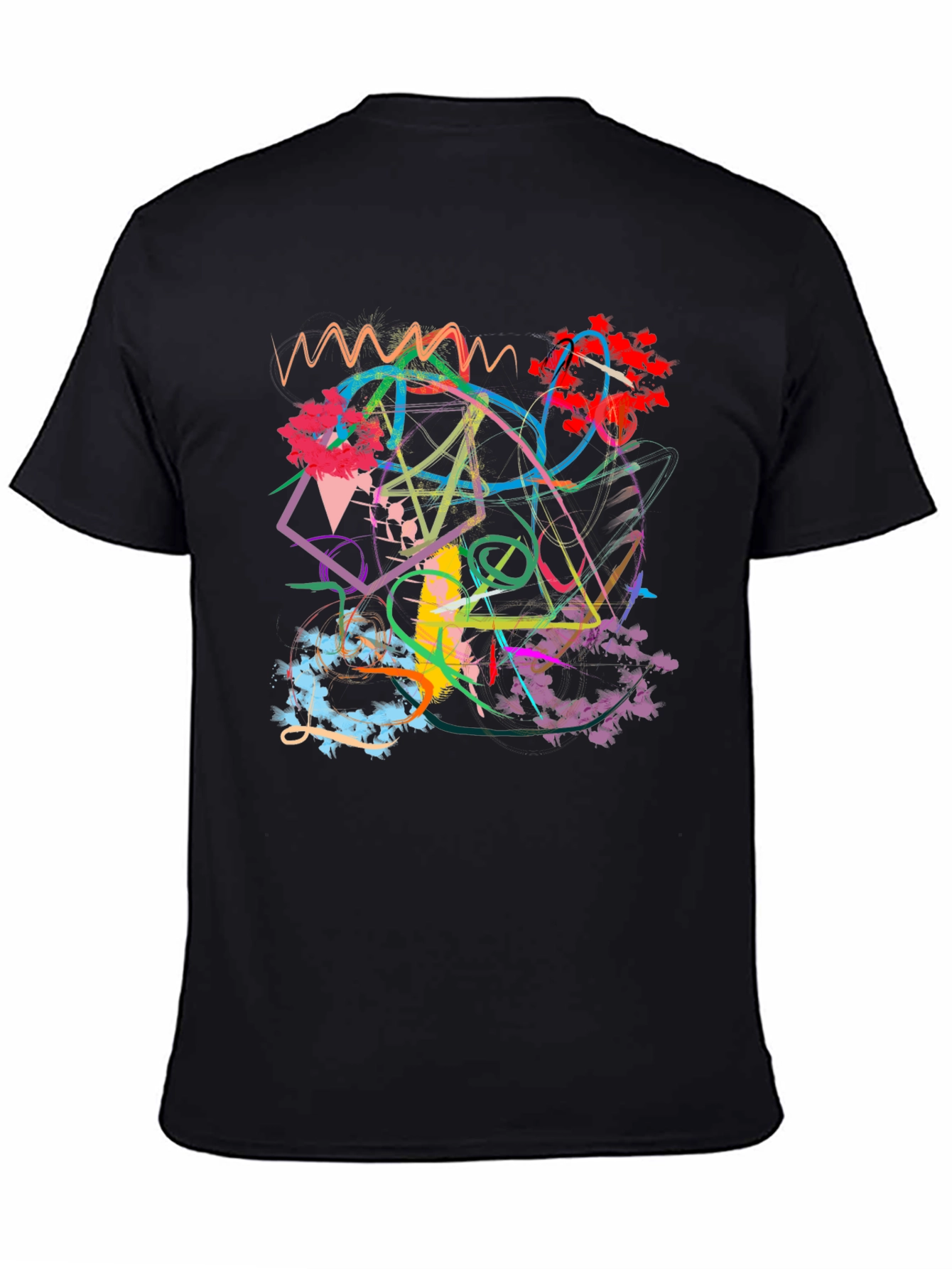 Abstract Art Graphic Black T-Shirt