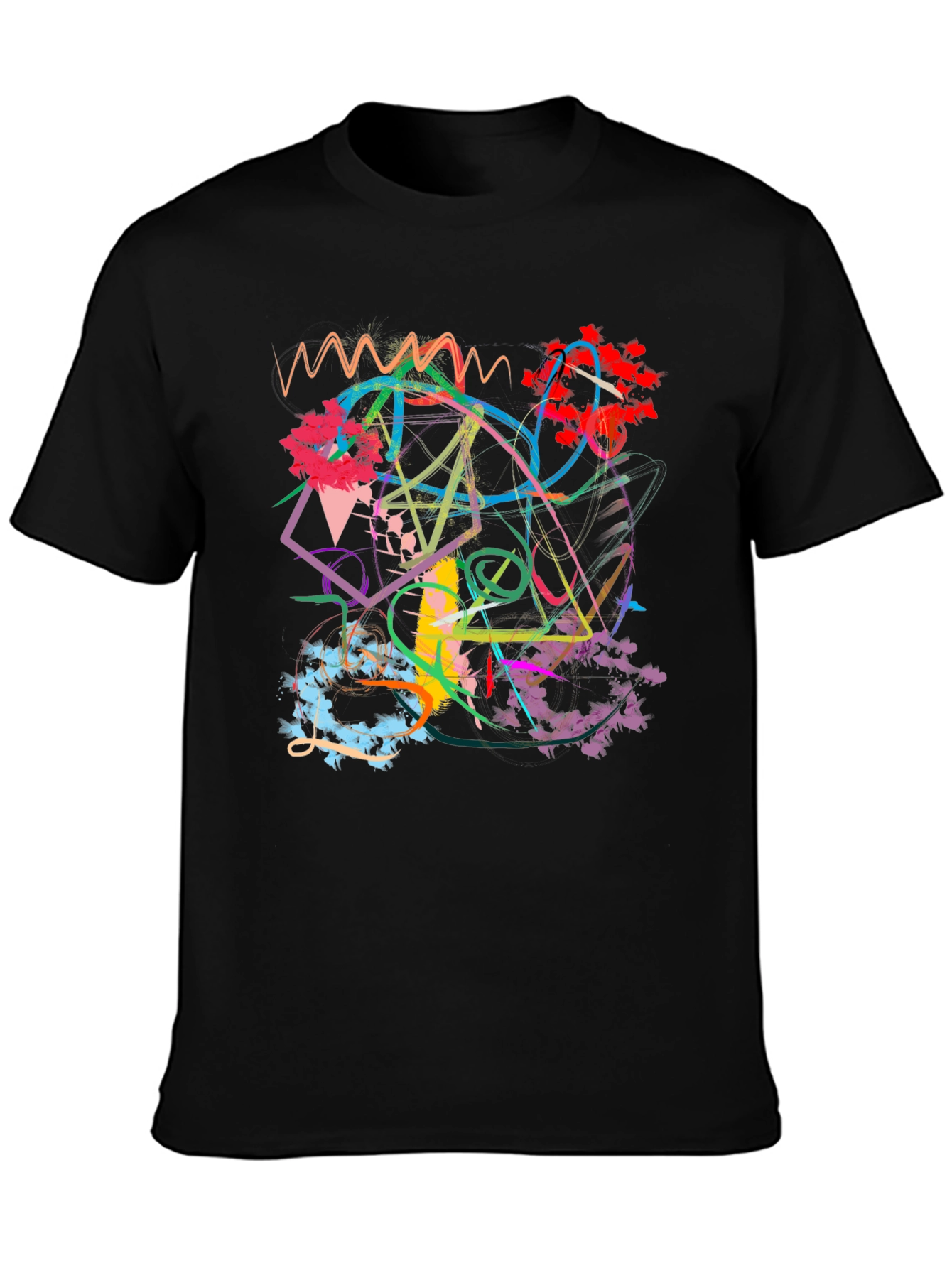 Abstract Art Graphic Black T-Shirt