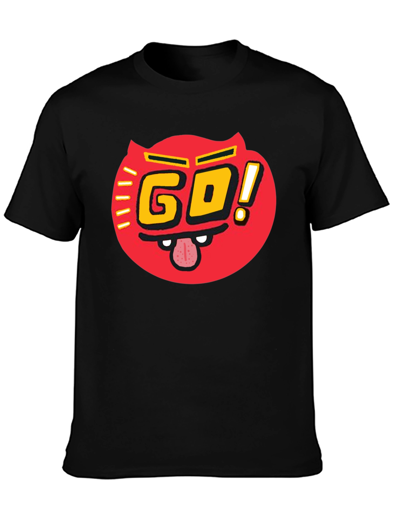 Go! T-Shirt Red Devil Graphic Print Casual