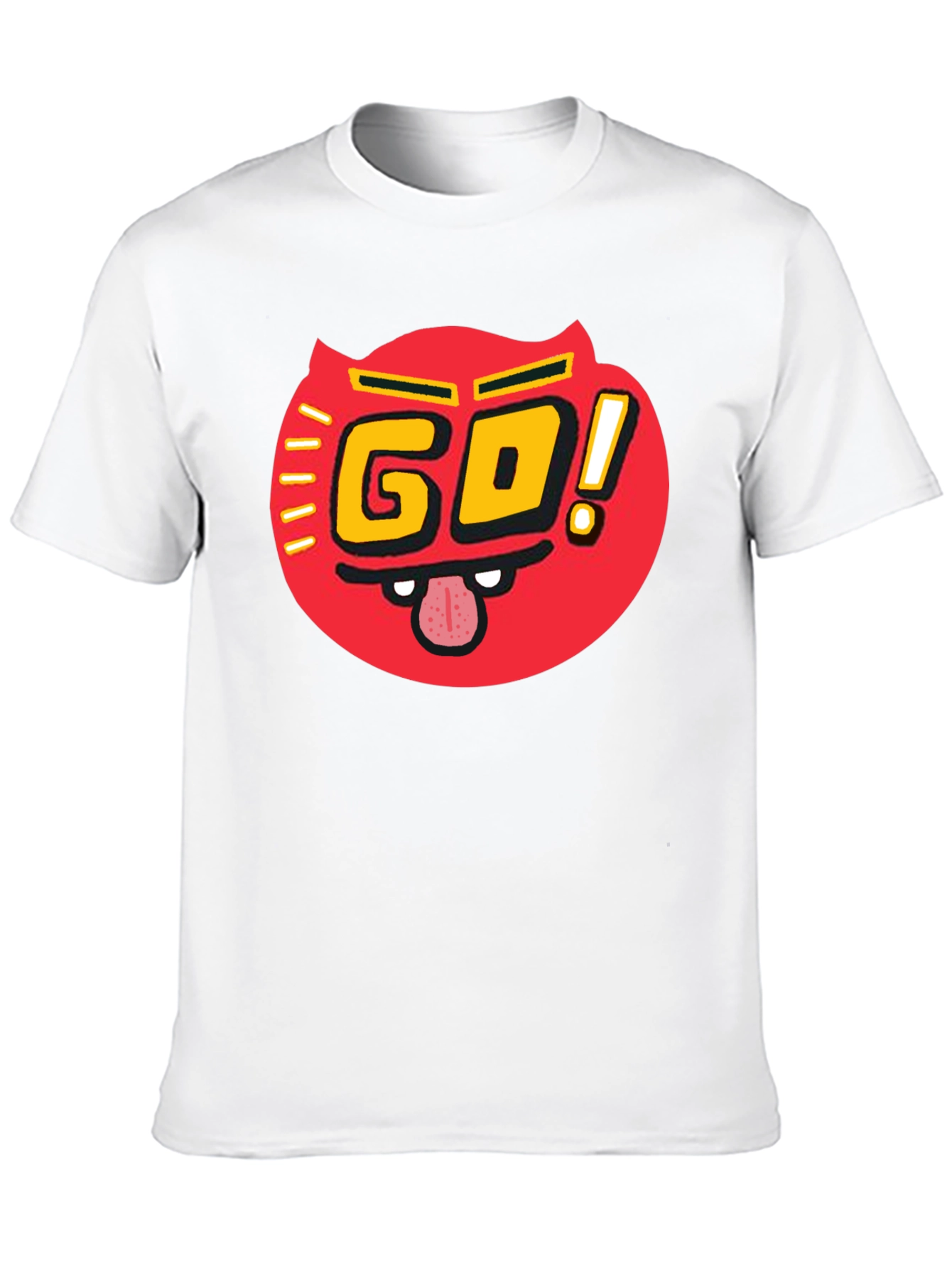 Go! T-Shirt Red Devil Graphic Print Casual
