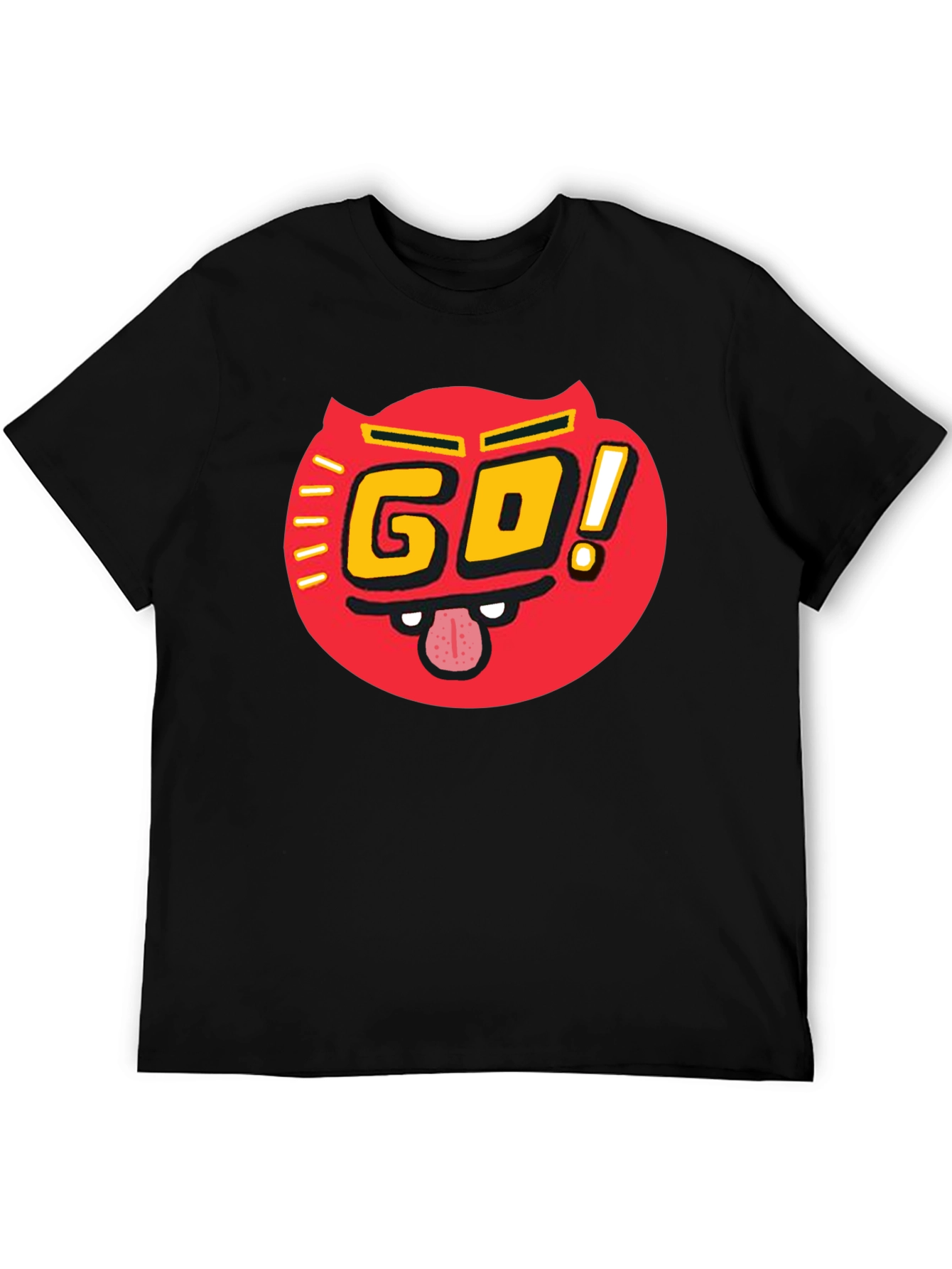 Go! T-Shirt Red Devil Graphic Print Casual