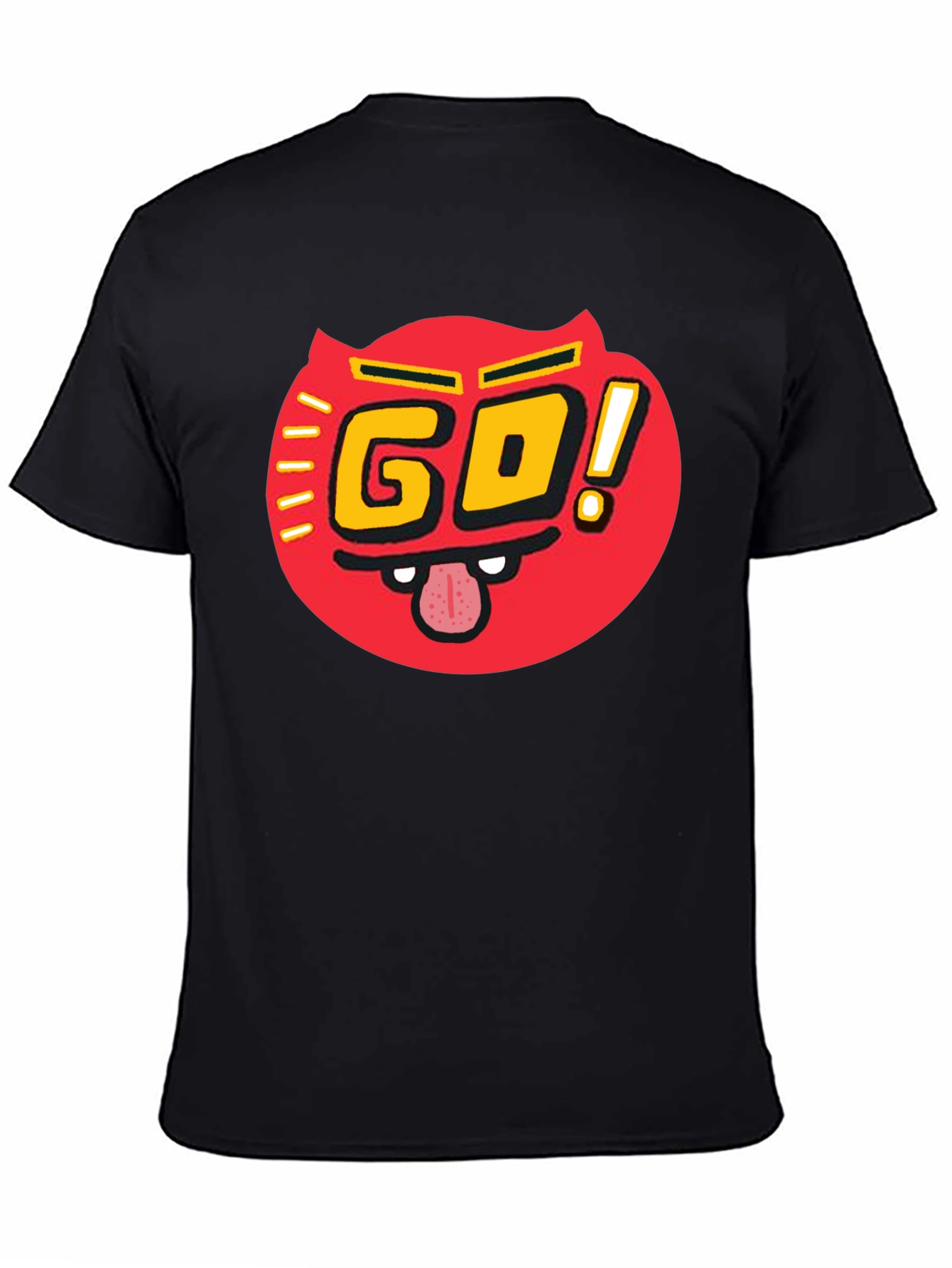 Go! T-Shirt Red Devil Graphic Print Casual
