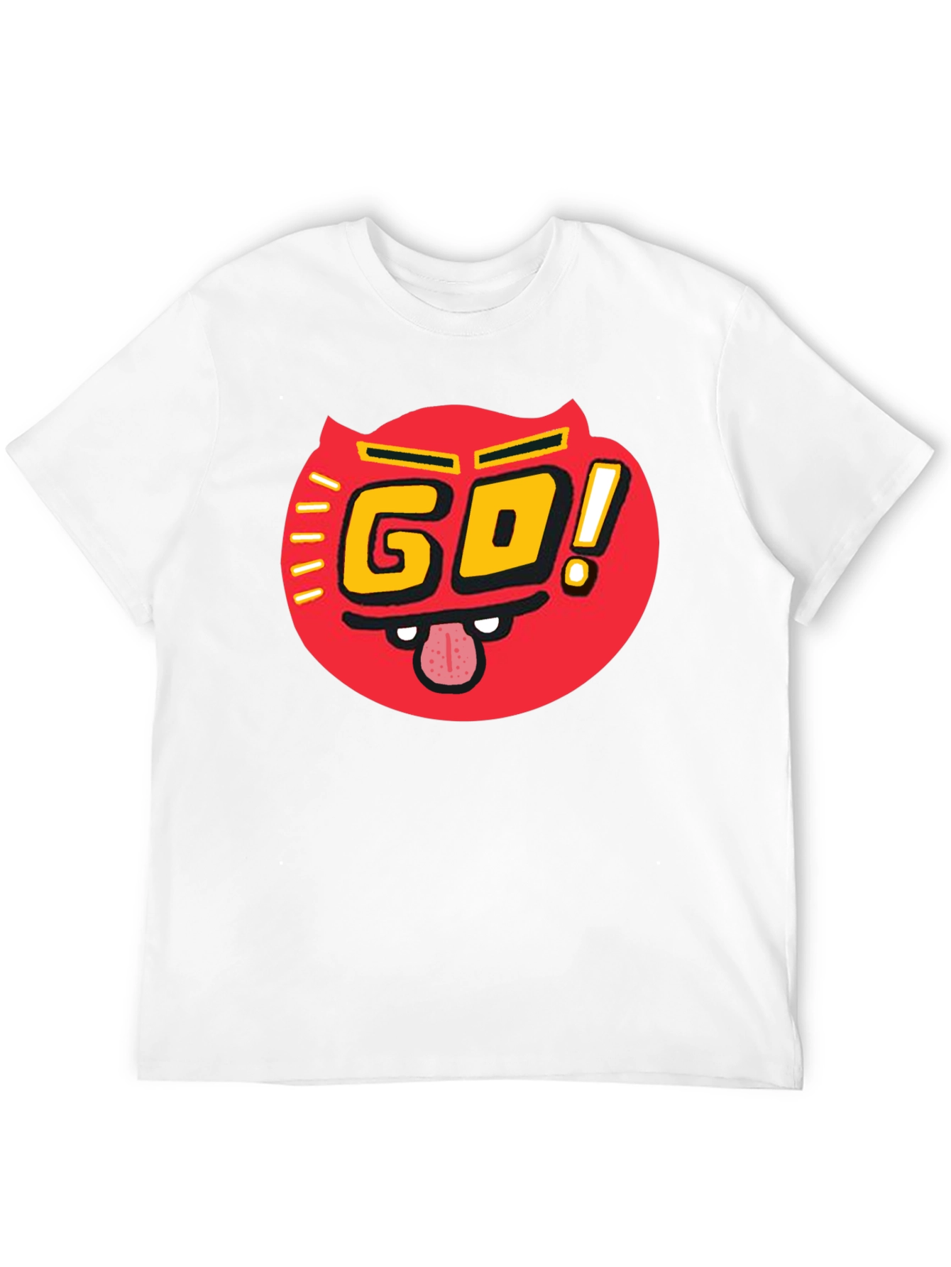 Go! T-Shirt Red Devil Graphic Print Casual