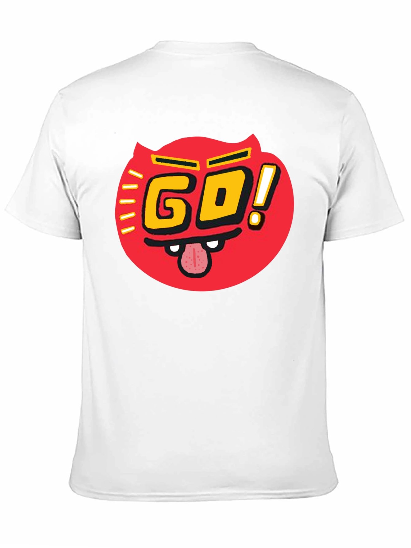Go! T-Shirt Red Devil Graphic Print Casual