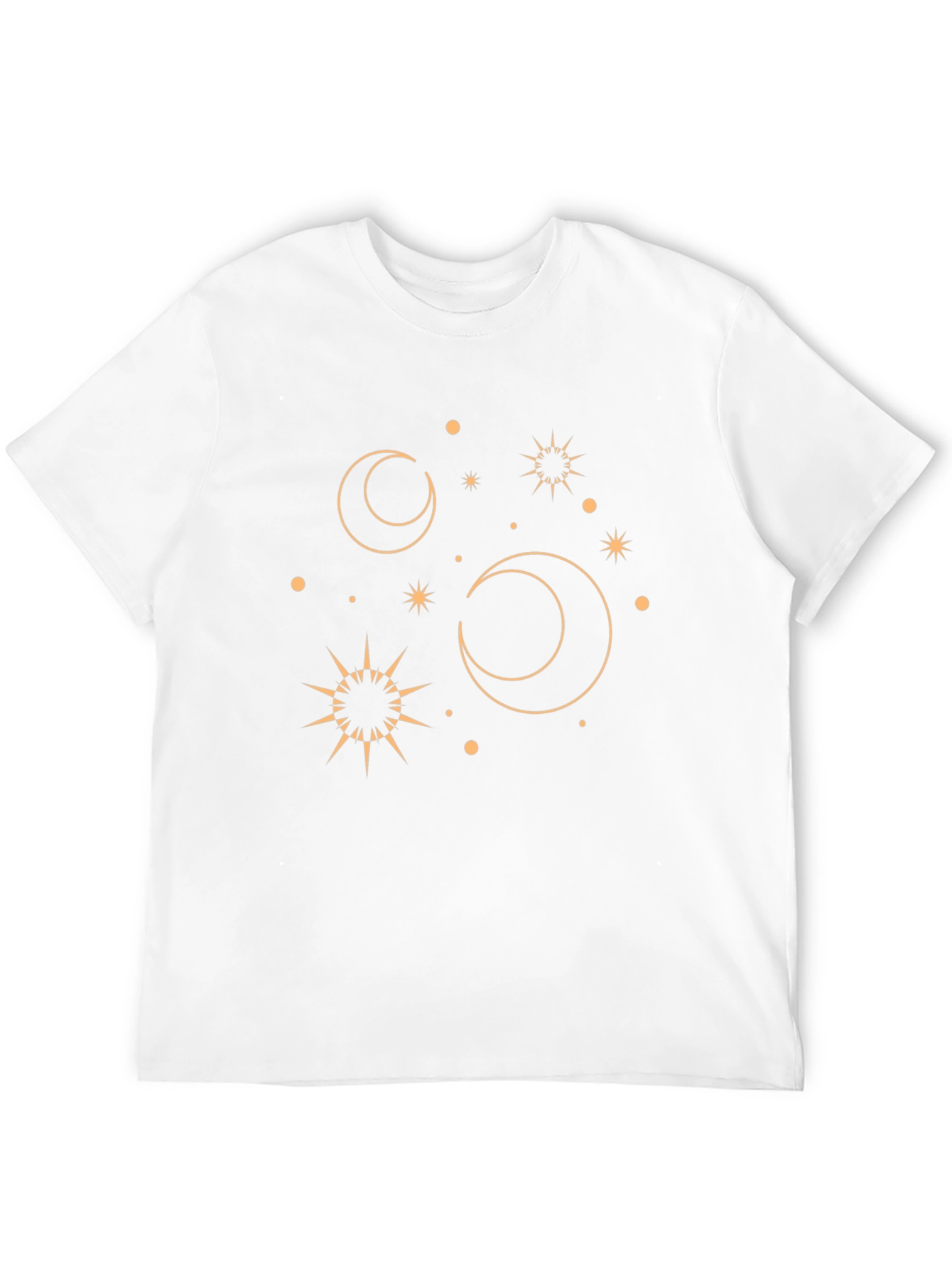 Celestial Graphic Tee - Black Cotton T-Shirt