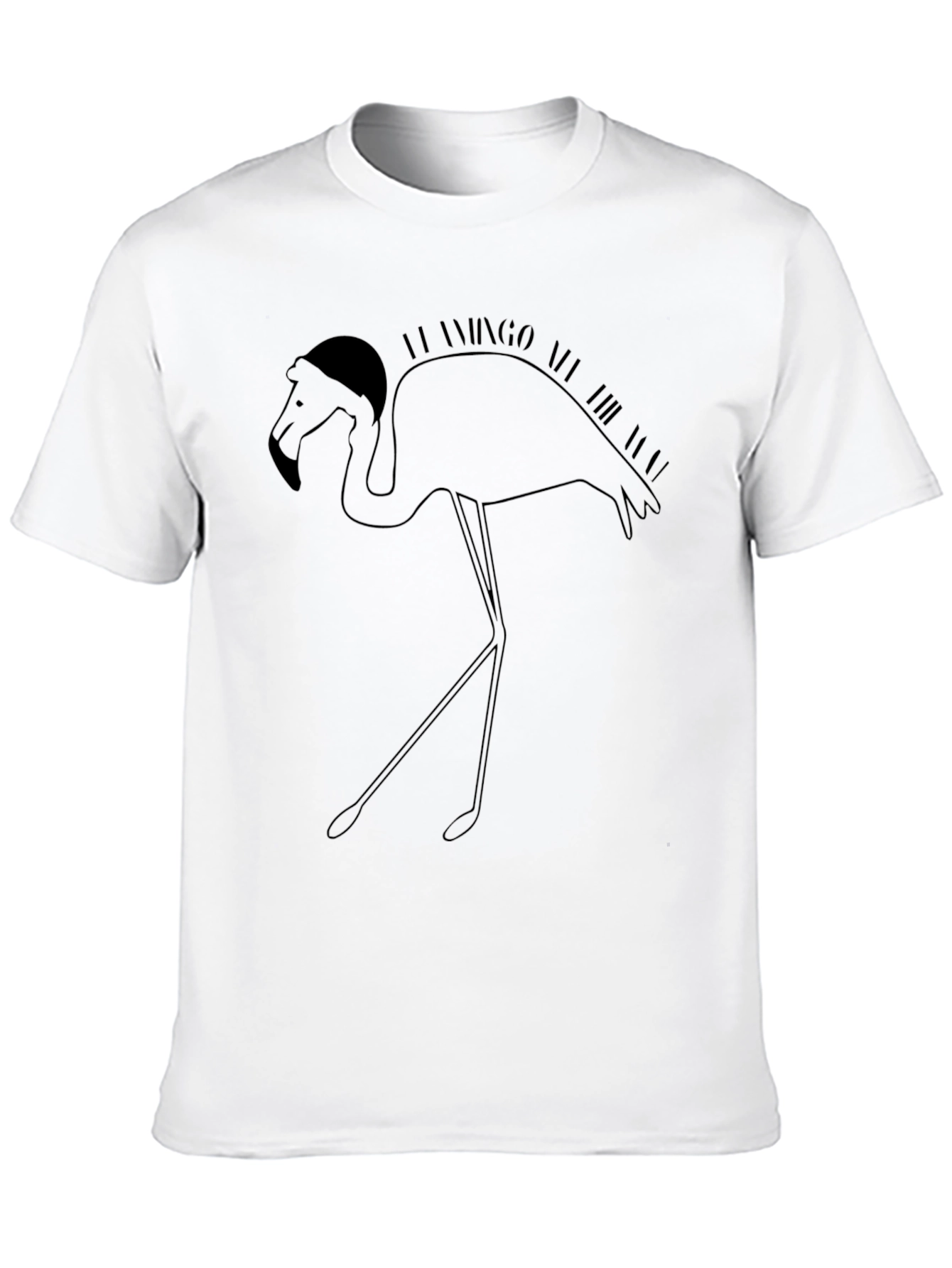 Flamingo All the Time Graphic Tee - Black