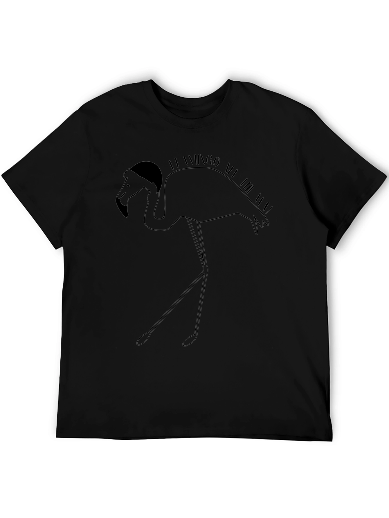 Flamingo All the Time Graphic Tee - Black
