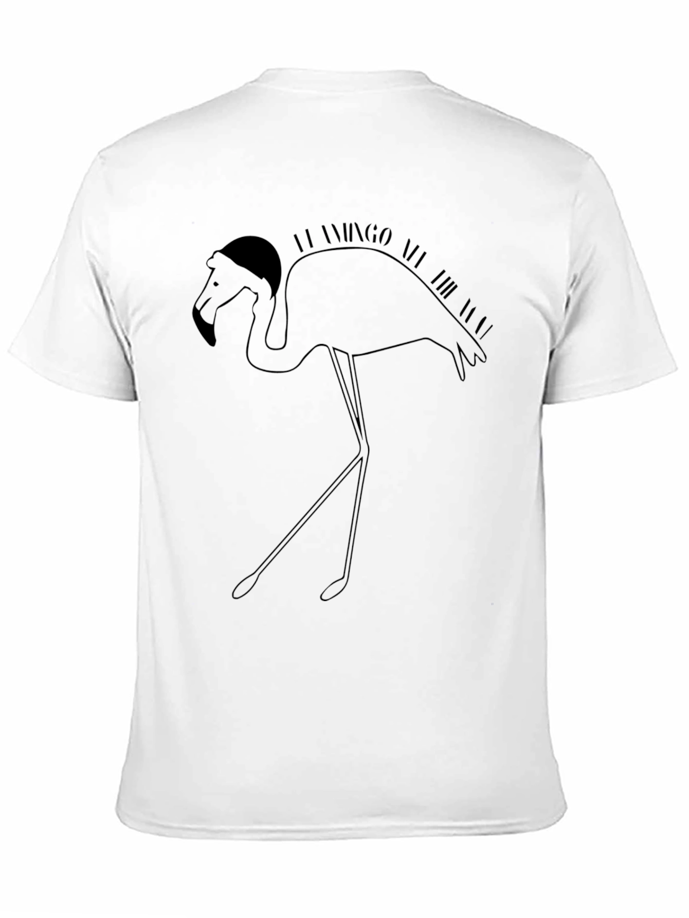 Flamingo All the Time Graphic Tee - Black