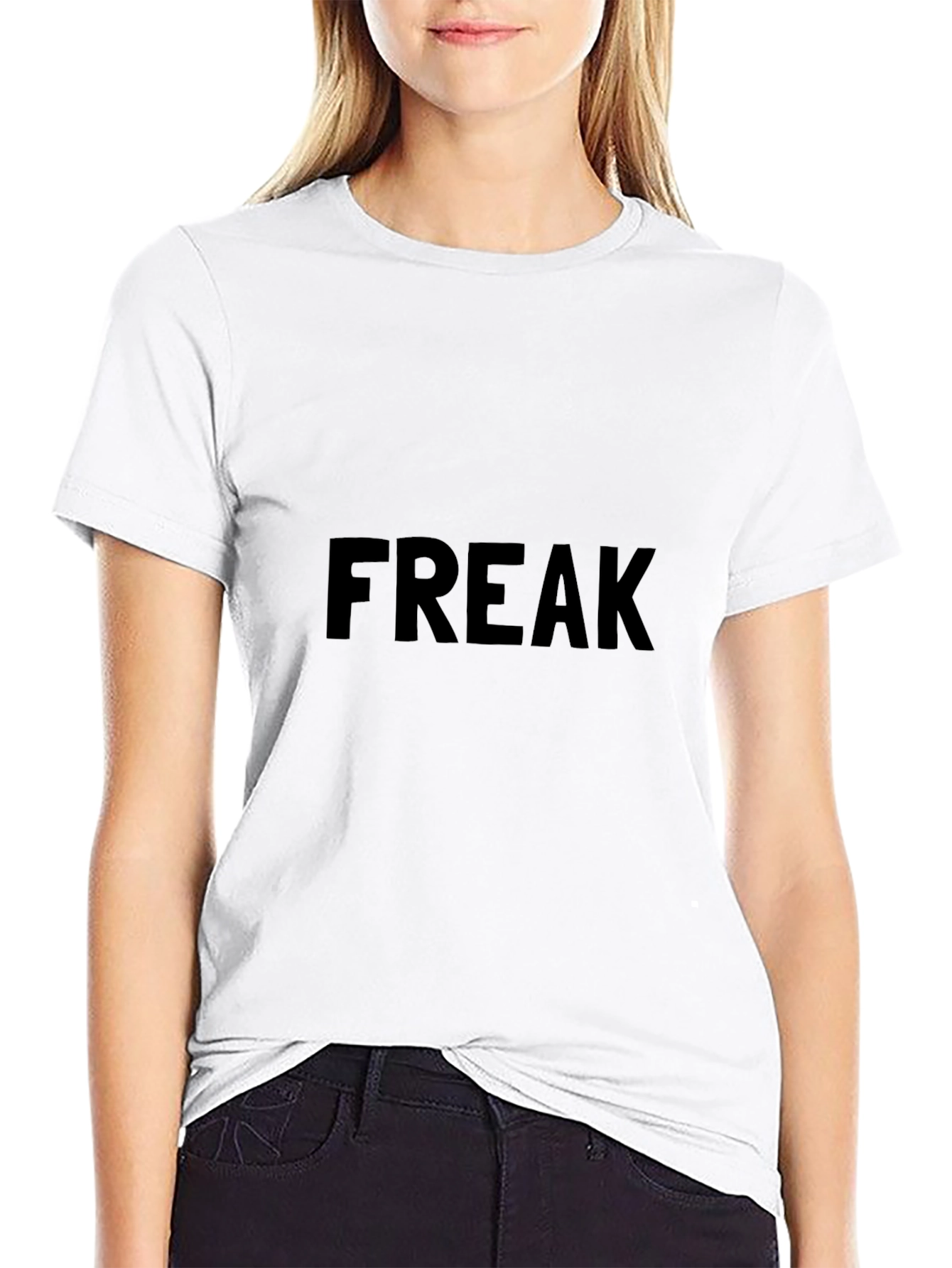 Freak Graphic Tee - Bold Black Cotton T-Shirt
