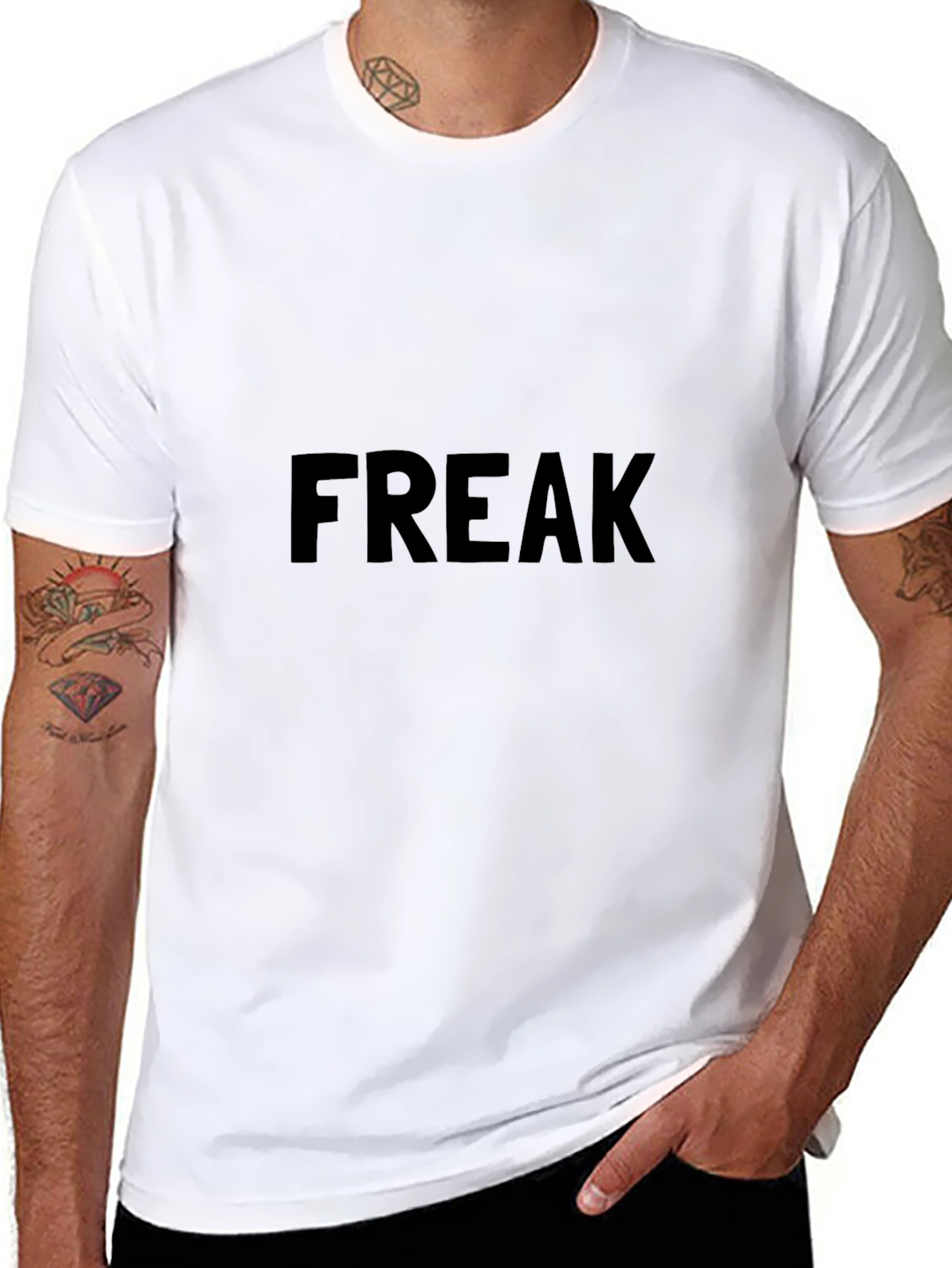 Freak Graphic Tee - Bold Black Cotton T-Shirt