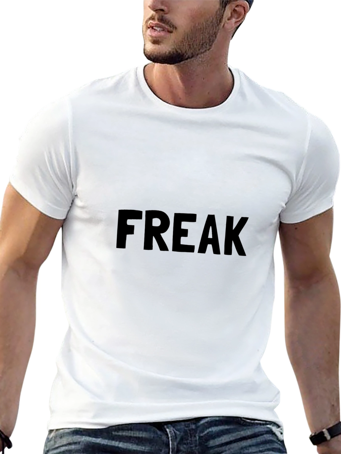 Freak Graphic Tee - Bold Black Cotton T-Shirt