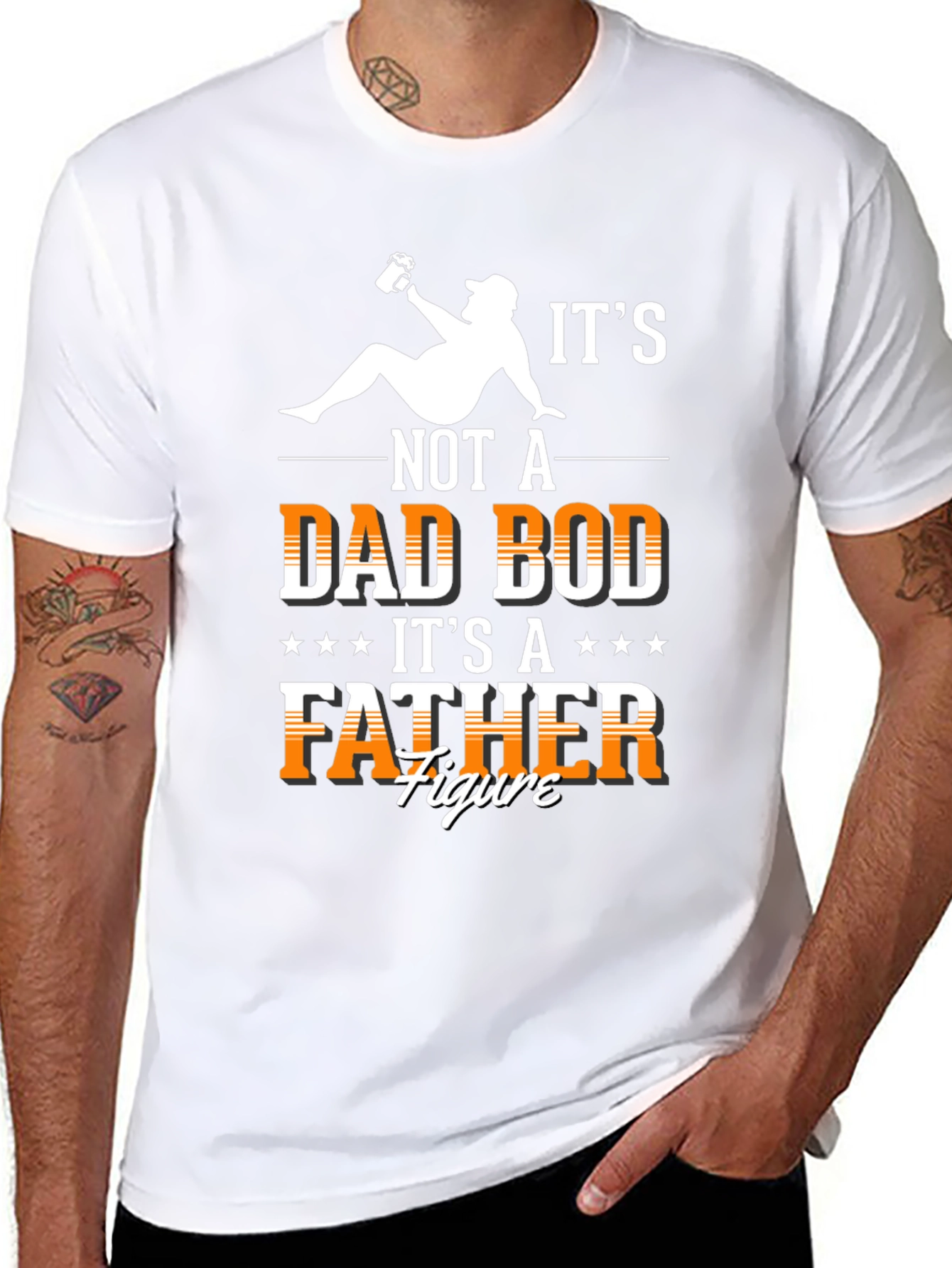 Dad Bod Father Figure T-Shirt - Funny Dad Tee