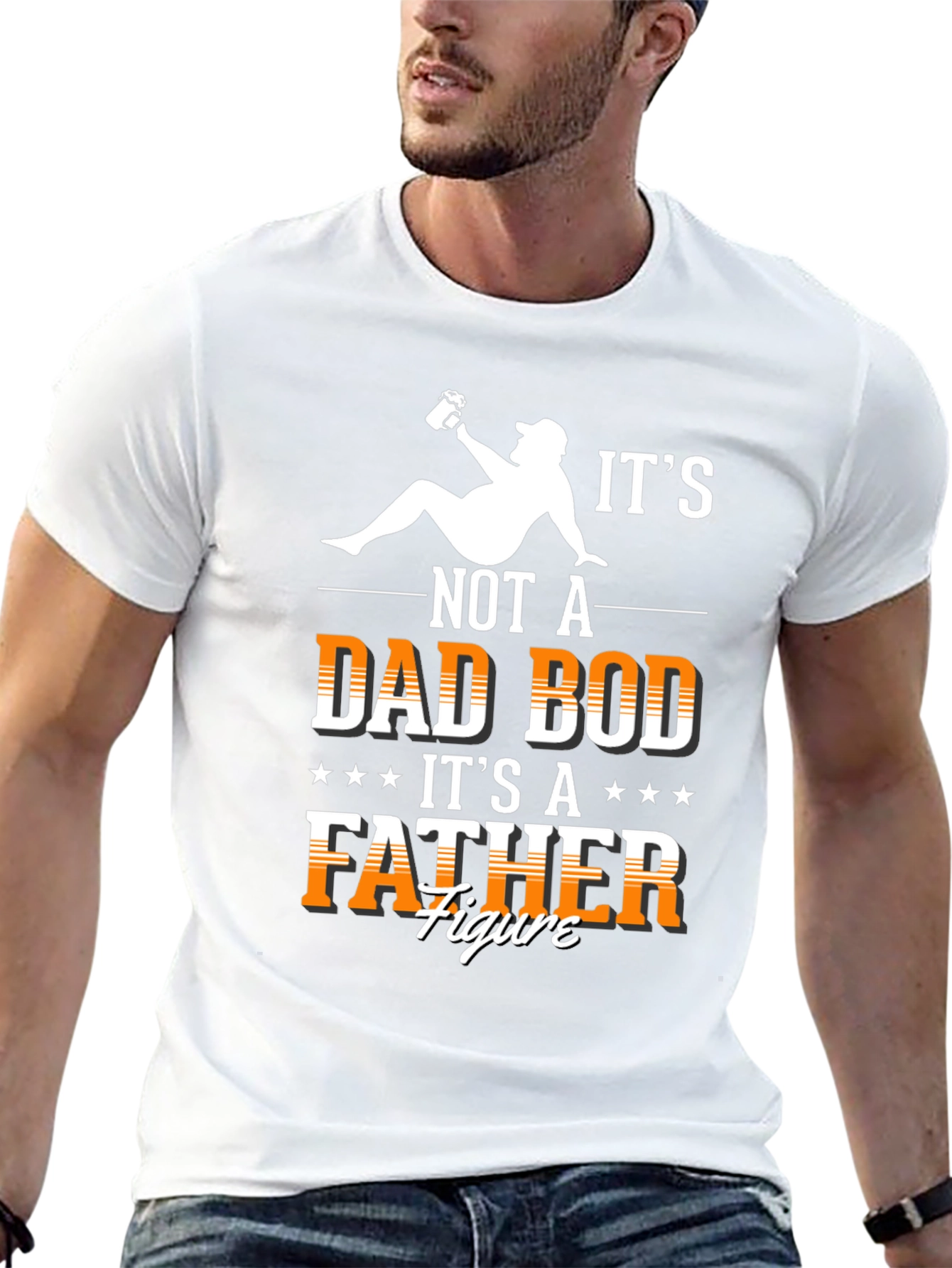 Dad Bod Father Figure T-Shirt - Funny Dad Tee