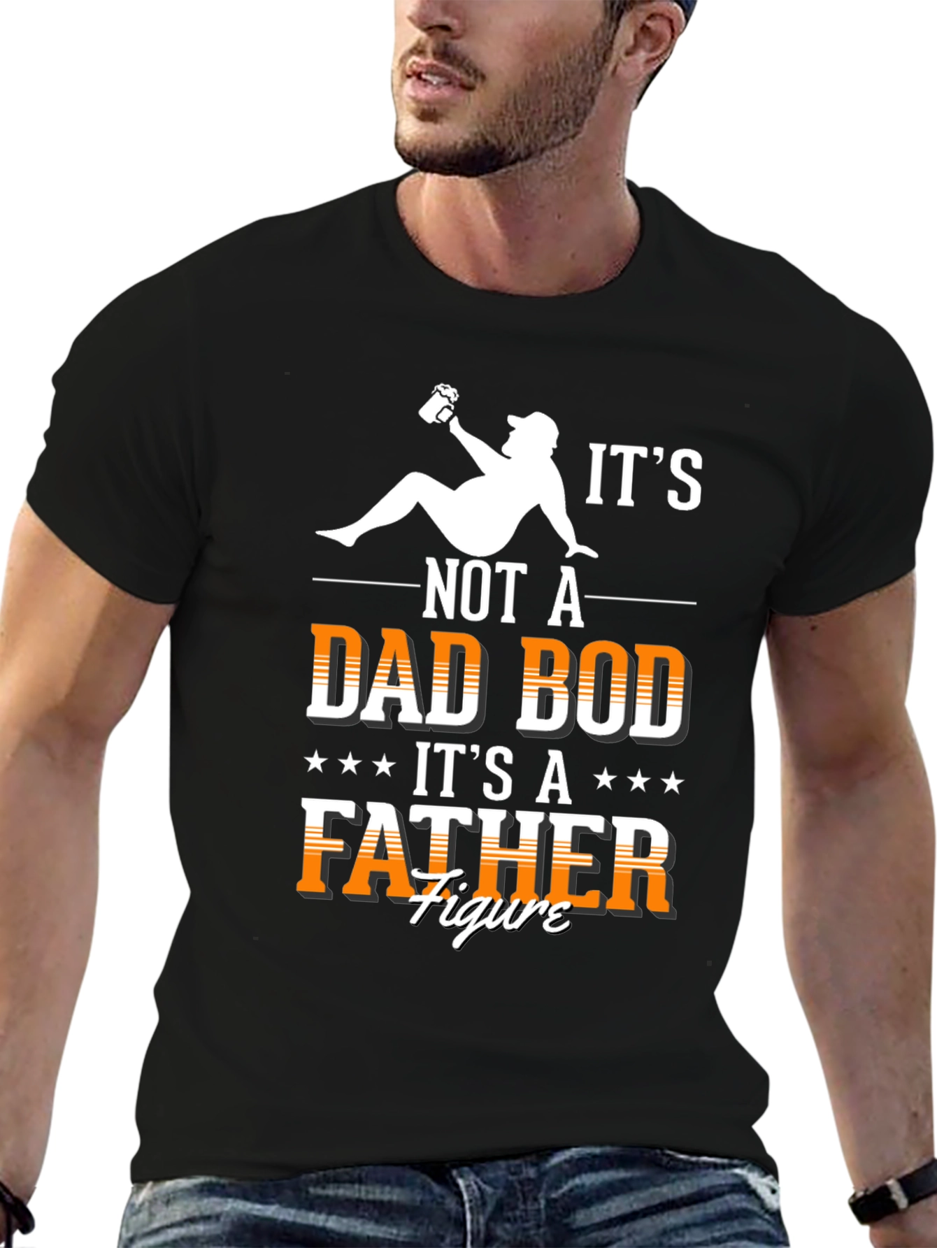 Dad Bod Father Figure T-Shirt - Funny Dad Tee