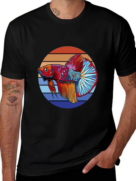 Betta Fish Graphic T-Shirt - Retro Style