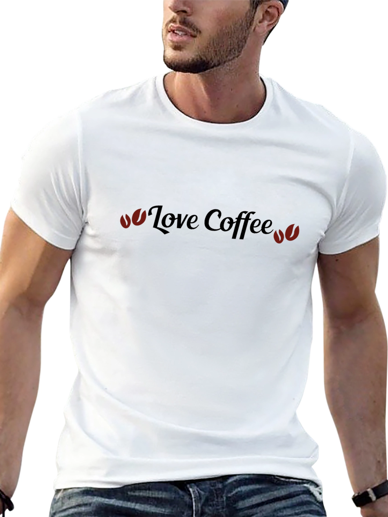 Love Coffee Graphic T-Shirt - Black