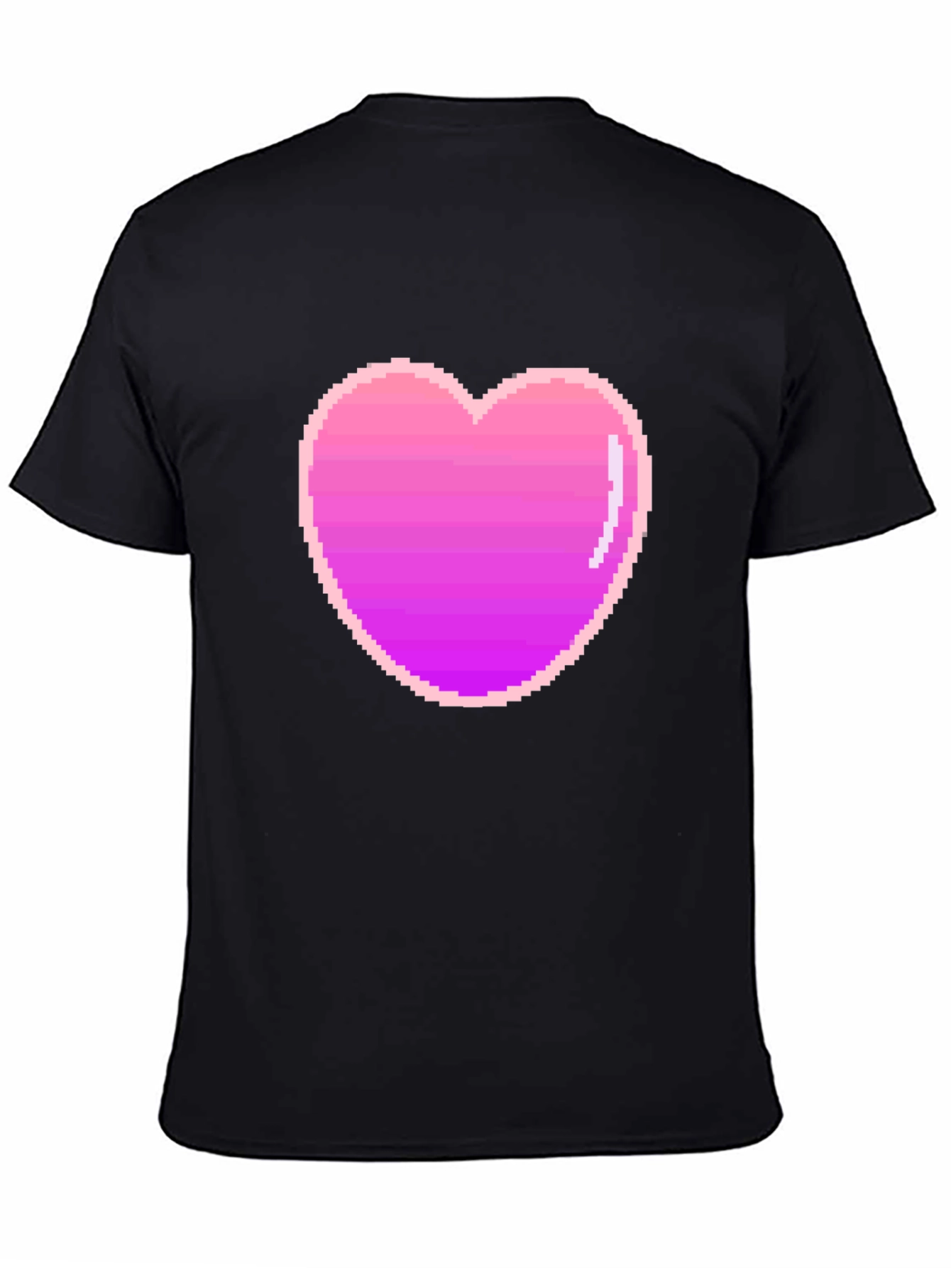 Pixel Heart Black T-Shirt - Retro Gaming Style